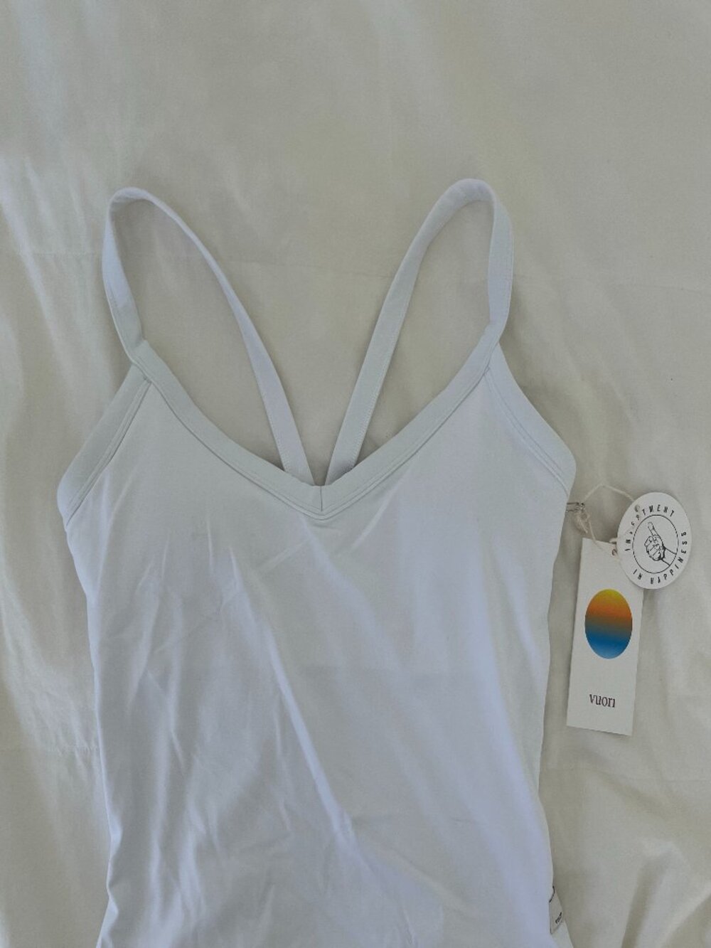 Vuori White Tank Top Size S/M